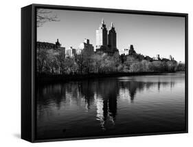 Central Park Reservoir-Philippe Hugonnard-Framed Stretched Canvas