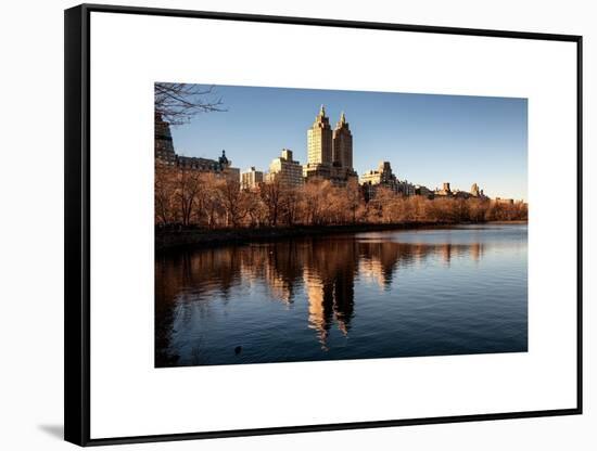 Central Park Reservoir-Philippe Hugonnard-Framed Stretched Canvas