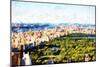 Central Park Skyline III - In the Style of Oil Painting-Philippe Hugonnard-Mounted Giclee Print