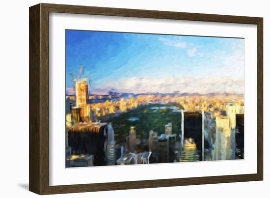 Central Park Skyline - In the Style of Oil Painting-Philippe Hugonnard-Framed Giclee Print