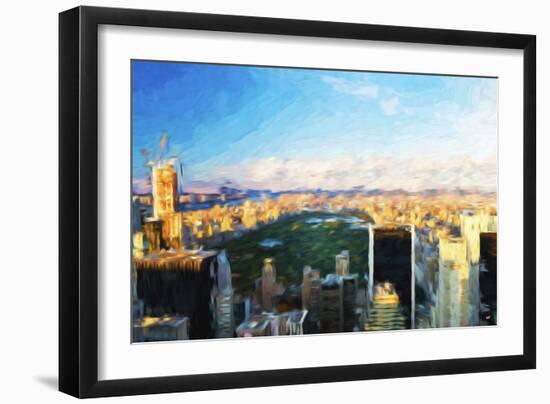 Central Park Skyline - In the Style of Oil Painting-Philippe Hugonnard-Framed Giclee Print