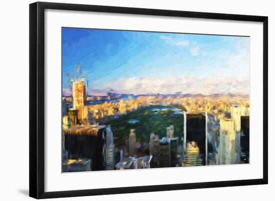 Central Park Skyline - In the Style of Oil Painting-Philippe Hugonnard-Framed Giclee Print