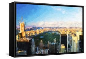 Central Park Skyline - In the Style of Oil Painting-Philippe Hugonnard-Framed Stretched Canvas