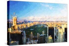 Central Park Skyline - In the Style of Oil Painting-Philippe Hugonnard-Stretched Canvas