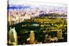 Central Park Skyline V - In the Style of Oil Painting-Philippe Hugonnard-Stretched Canvas
