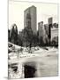 Central Park Snow at Sunset with the Frozen Pond Frozen Lake-Philippe Hugonnard-Mounted Photographic Print