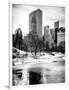 Central Park Snow at Sunset with the Frozen Pond Frozen Lake-Philippe Hugonnard-Framed Photographic Print