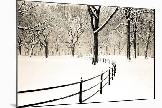 Central Park Snow-Andrew Geiger-Mounted Art Print