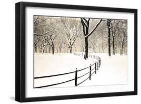 Central Park Snow-Andrew Geiger-Framed Art Print