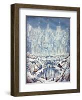 Central Park Snow-Bill Bell-Framed Giclee Print