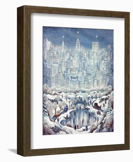 Central Park Snow-Bill Bell-Framed Giclee Print