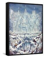 Central Park Snow-Bill Bell-Framed Stretched Canvas