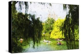 Central Park Summer II - In the Style of Oil Painting-Philippe Hugonnard-Stretched Canvas