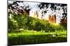 Central Park Summer - In the Style of Oil Painting-Philippe Hugonnard-Mounted Giclee Print