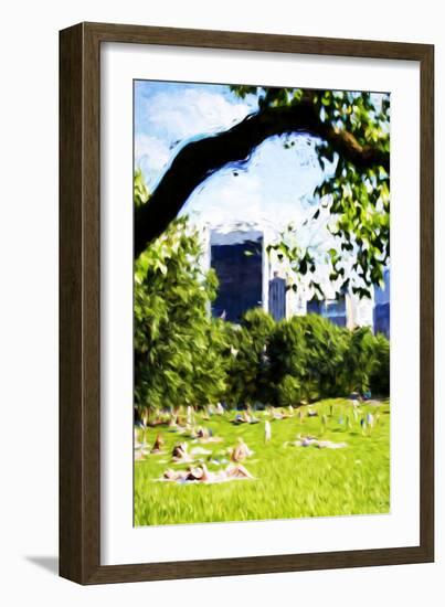 Central Park Summer IV- In the Style of Oil Painting-Philippe Hugonnard-Framed Giclee Print