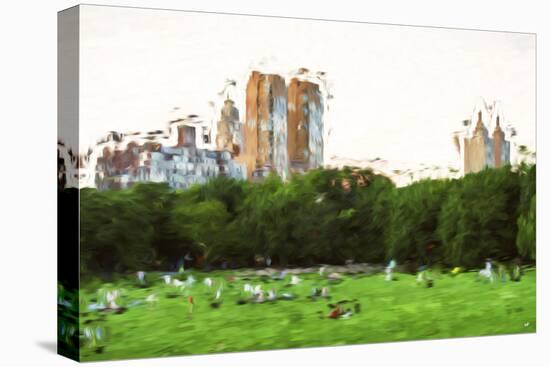 Central Park Sunday Afternoon - In the Style of Oil Painting-Philippe Hugonnard-Stretched Canvas
