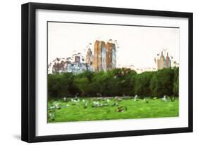 Central Park Sunday Afternoon - In the Style of Oil Painting-Philippe Hugonnard-Framed Giclee Print