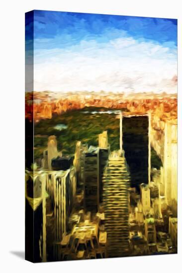 Central Park Sunset - In the Style of Oil Painting-Philippe Hugonnard-Stretched Canvas