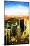 Central Park Sunset - In the Style of Oil Painting-Philippe Hugonnard-Mounted Giclee Print