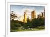 Central Park Sunset IV - In the Style of Oil Painting-Philippe Hugonnard-Framed Giclee Print