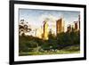 Central Park Sunset IV - In the Style of Oil Painting-Philippe Hugonnard-Framed Giclee Print