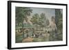 Central Park, The Drive, Currier & Ives, pub. 1862-null-Framed Giclee Print