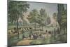 Central Park, The Drive, Currier & Ives, pub. 1862-null-Mounted Giclee Print