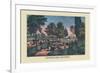 Central Park, The Drive-Currier & Ives-Framed Premium Giclee Print