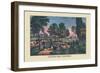 Central Park, The Drive-Currier & Ives-Framed Art Print