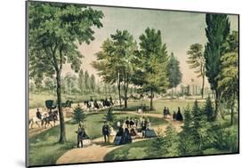 Central Park: The Drive-Currier & Ives-Mounted Giclee Print