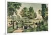 Central Park: The Drive-Currier & Ives-Framed Giclee Print