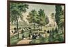 Central Park: The Drive-Currier & Ives-Framed Giclee Print