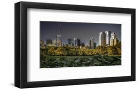 Central Park the View Downtown-null-Framed Art Print