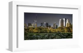 Central Park the View Downtown-null-Framed Art Print