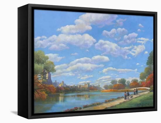 Central Park Vista-John Zaccheo-Framed Stretched Canvas
