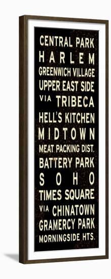 Central Park Weathered Sign-null-Framed Art Print