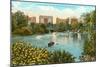 Central Park West and Lake, New York City-null-Mounted Art Print