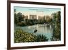 Central Park West, Lake, New York City-null-Framed Art Print