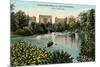 Central Park West, Lake, New York City-null-Mounted Art Print