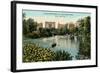 Central Park West, Lake, New York City-null-Framed Art Print