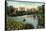 Central Park West, Lake, New York City-null-Framed Stretched Canvas