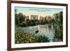 Central Park West, Lake, New York City-null-Framed Premium Giclee Print