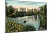 Central Park West, Lake, New York City-null-Mounted Art Print