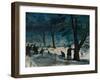 CENTRAL Park, Winter, by William Glackens, 1905, American Painting, Oil on Canvas. the Bright White-Everett - Art-Framed Art Print