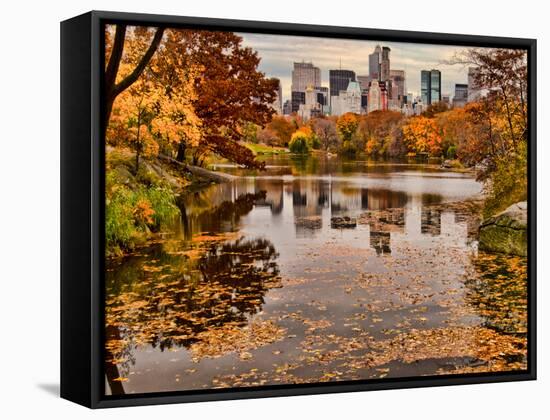 Central Park with Central Park South in the Fall, Manhattan, New-Sabine Jacobs-Framed Stretched Canvas