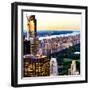 Central Park with Skyscrapers and Upper West Side Manhattan View at Sunset, New York-Philippe Hugonnard-Framed Photographic Print