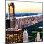 Central Park with Skyscrapers and Upper West Side Manhattan View at Sunset, New York-Philippe Hugonnard-Mounted Photographic Print