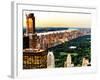 Central Park with Skyscrapers and Upper West Side Manhattan View at Sunset, New York-Philippe Hugonnard-Framed Photographic Print