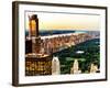 Central Park with Skyscrapers and Upper West Side Manhattan View at Sunset, New York-Philippe Hugonnard-Framed Photographic Print