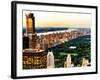 Central Park with Skyscrapers and Upper West Side Manhattan View at Sunset, New York-Philippe Hugonnard-Framed Photographic Print